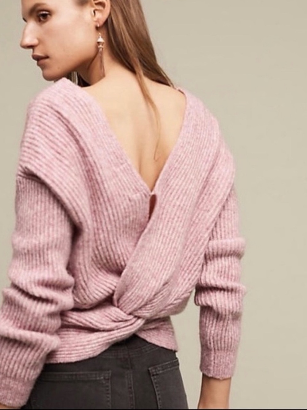 Anthropologie twist v-neck sweater NWT